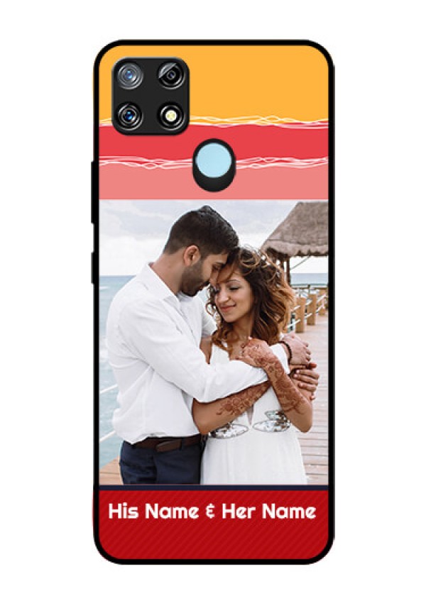 Narzo 30A Custom Glass Mobile Case  - Colorful Case Design