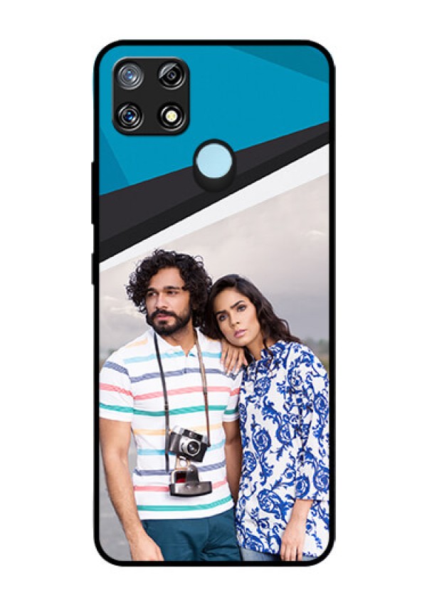 Narzo 30A Photo Printing on Glass Case  - Simple Pattern Photo Upload Design