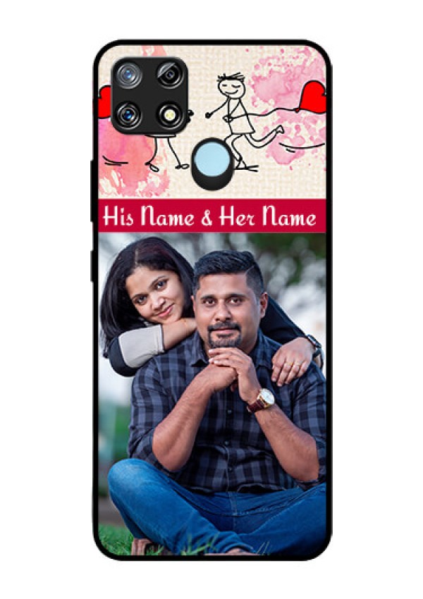 Narzo 30A Photo Printing on Glass Case  - You and Me Case Design