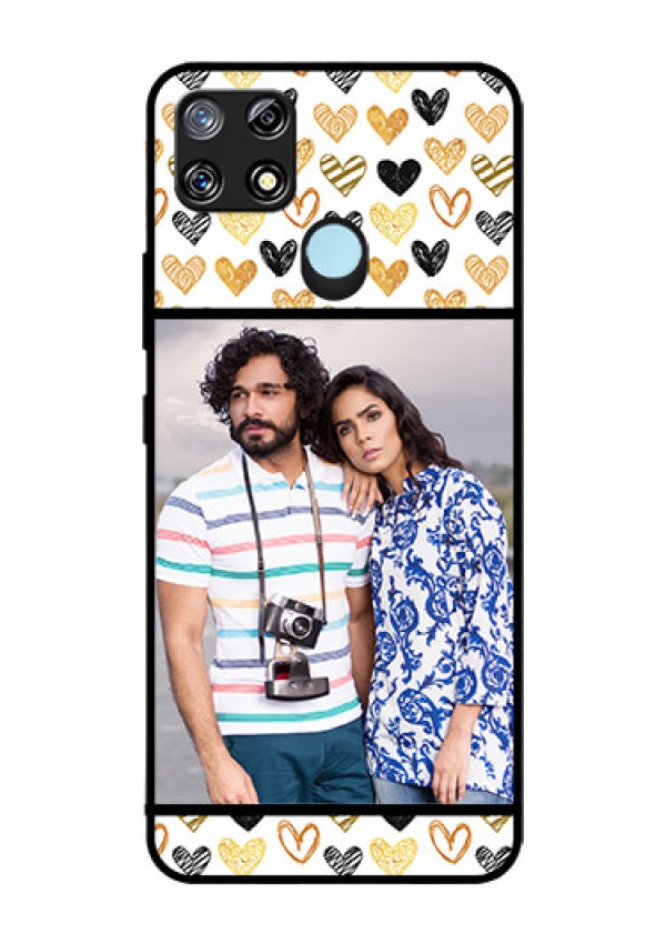 Narzo 30A Photo Printing on Glass Case  - Love Symbol Design