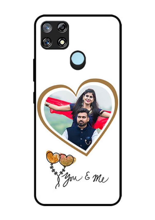 Narzo 30A Custom Glass Mobile Case  - You & Me Design