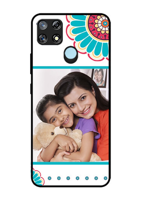 Narzo 30A Custom Glass Phone Case  - Flower Design