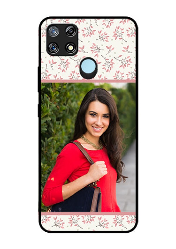Narzo 30A Custom Glass Phone Case  - Premium Floral Design