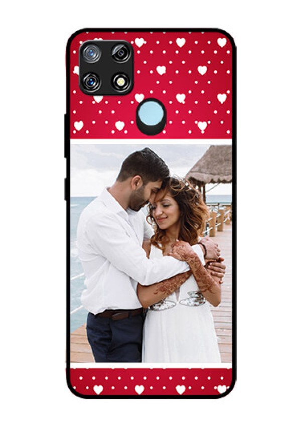 Narzo 30A Photo Printing on Glass Case  - Hearts Mobile Case Design