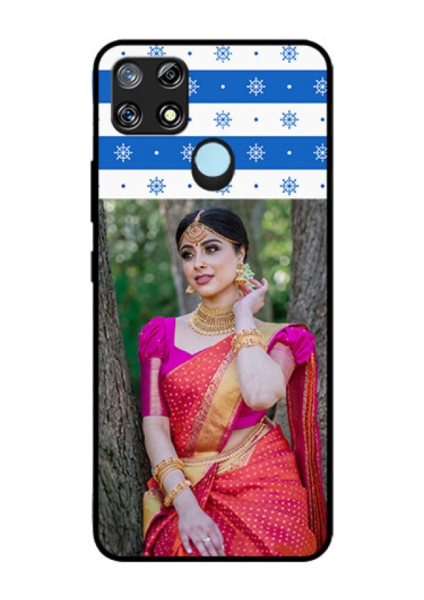 Narzo 30A Photo Printing on Glass Case  - Snow Pattern Design