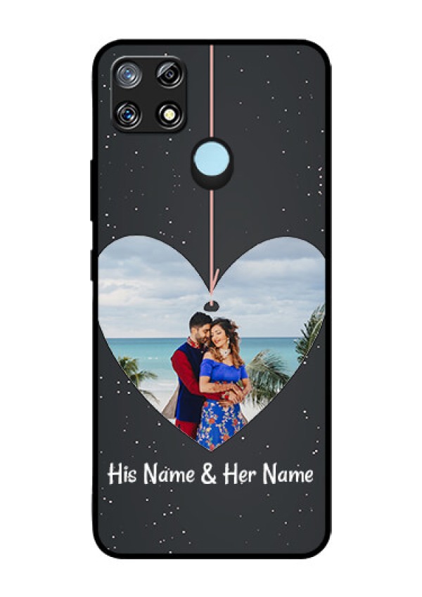 Narzo 30A Custom Glass Phone Case  - Hanging Heart Design