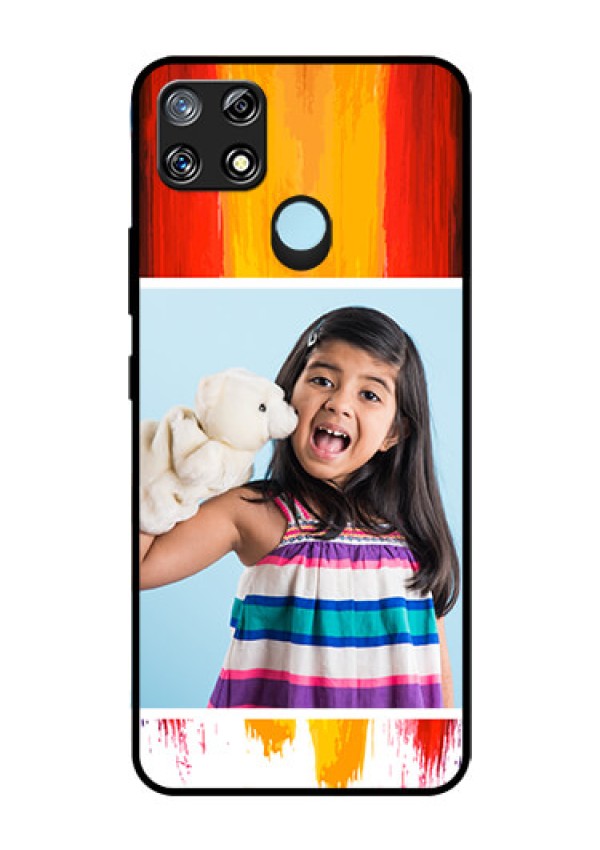Narzo 30A Personalized Glass Phone Case  - Multi Color Design