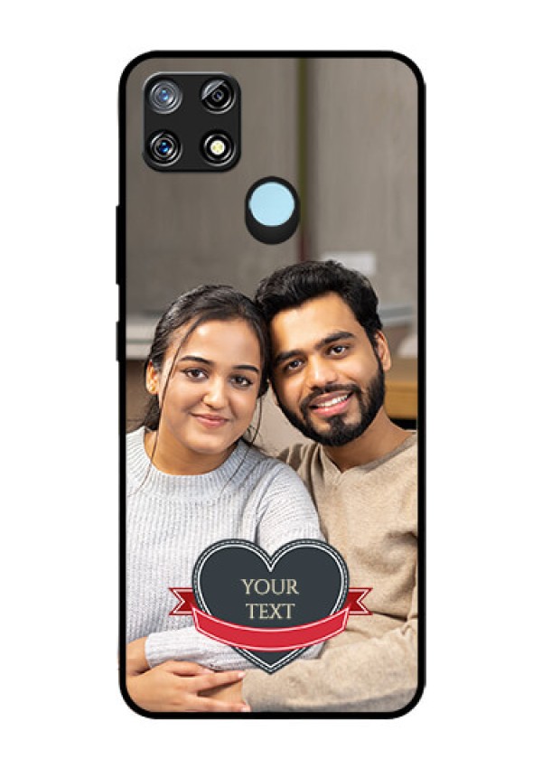Narzo 30A Custom Glass Phone Case  - Just Married Couple Design