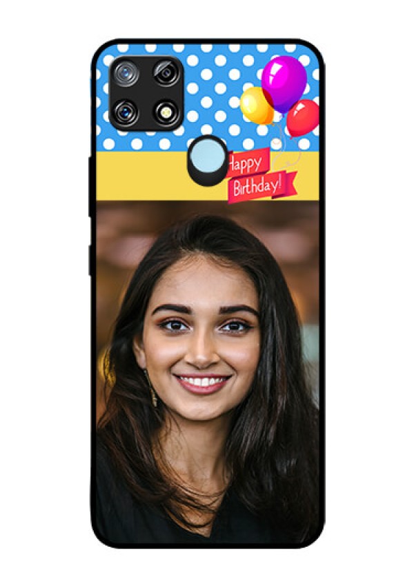 Narzo 30A Custom Glass Mobile Case  - Happy Birthday Design