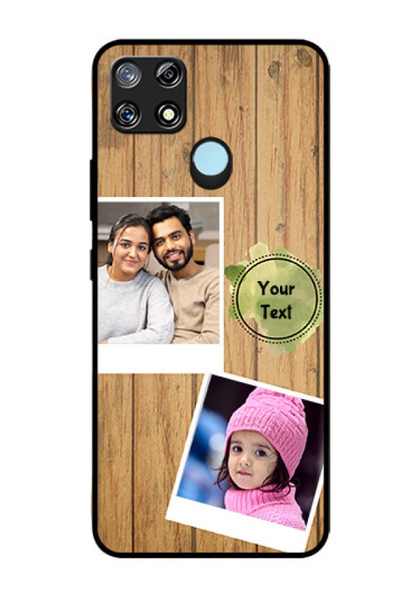 Narzo 30A Custom Glass Phone Case  - Wooden Texture Design