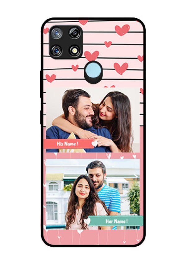 Narzo 30A Custom Glass Mobile Case  - Photo with Heart Design