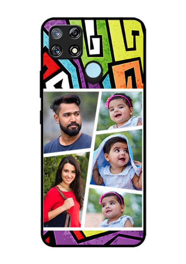 Narzo 30A Custom Glass Phone Case  - Graffiti pattern Design