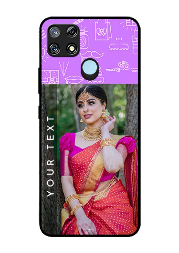 Narzo 30A Custom Glass Mobile Case  - Birthday Icons Design