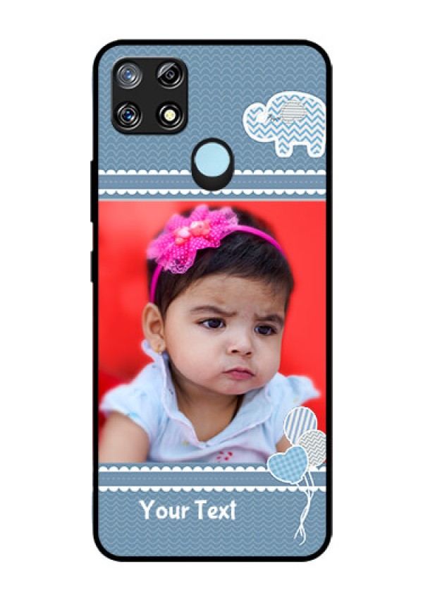 Narzo 30A Photo Printing on Glass Case  - with Kids Pattern Design