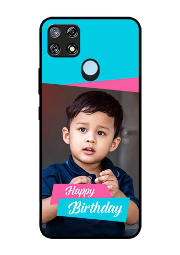 Narzo 30A Personalized Glass Phone Case  - Image Holder with 2 Color Design