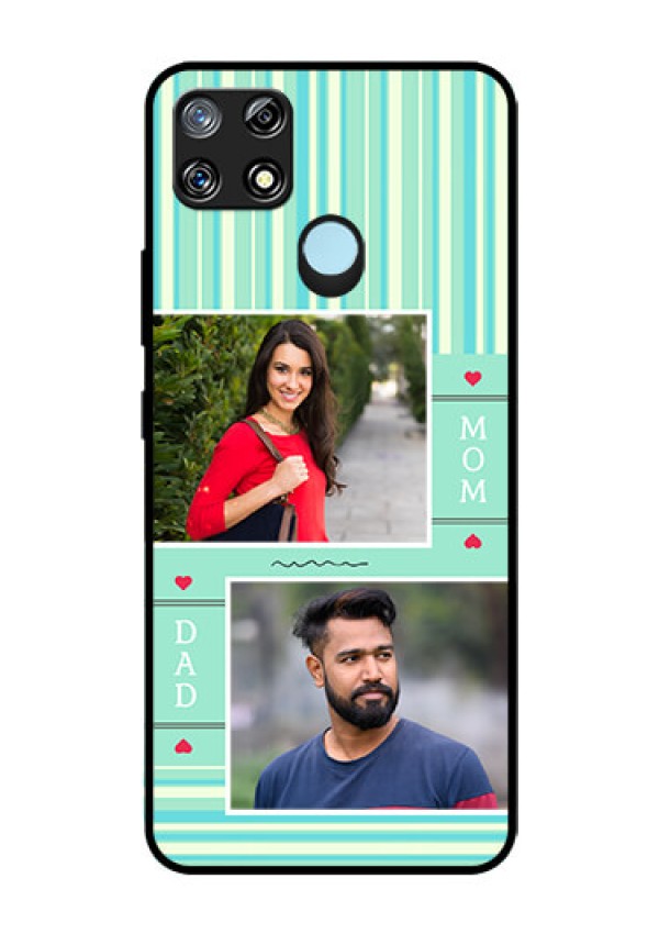 Narzo 30A Custom Glass Phone Case  - Mom & Dad Pic Design