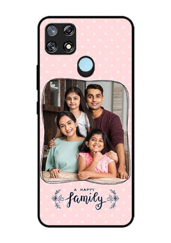 Narzo 30A Custom Glass Phone Case  - Family with Dots Design
