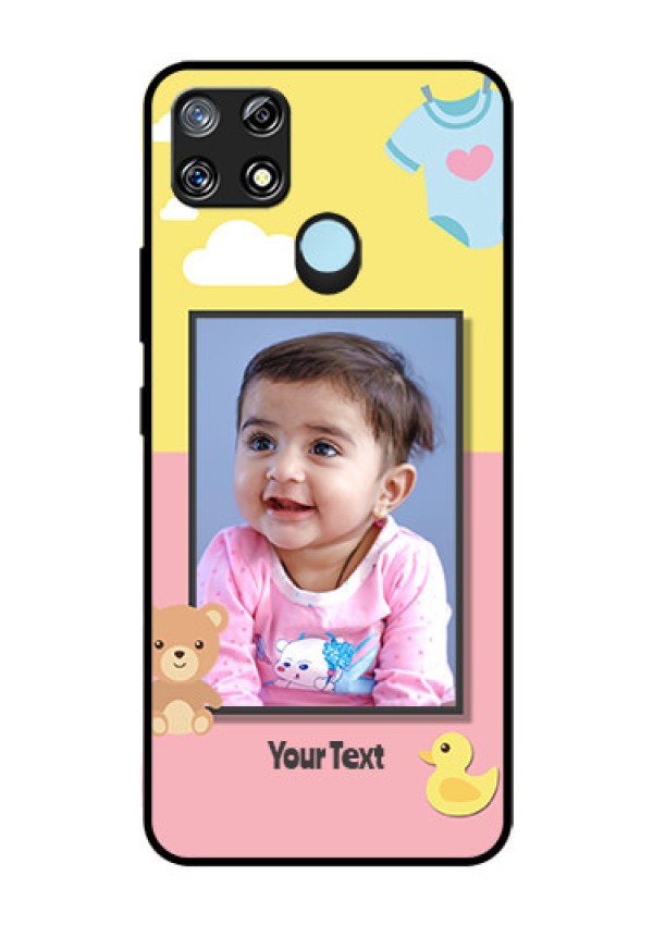 Narzo 30A Photo Printing on Glass Case  - Kids 2 Color Design