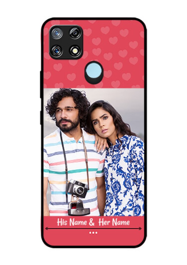 Narzo 30A Photo Printing on Glass Case  - Simple Love Design