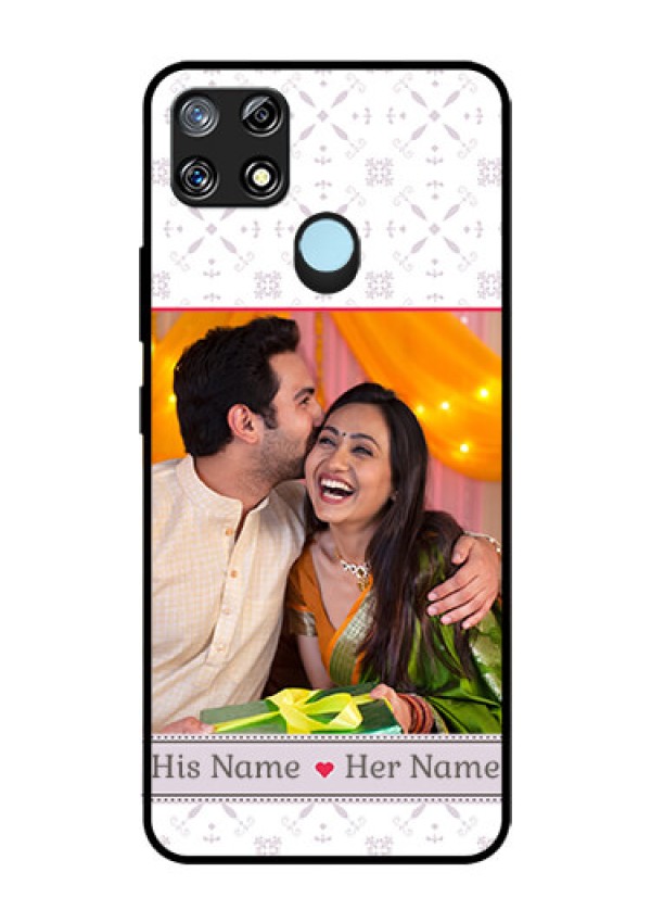 Narzo 30A Custom Glass Mobile Case  - with Photo and Ethnic Design