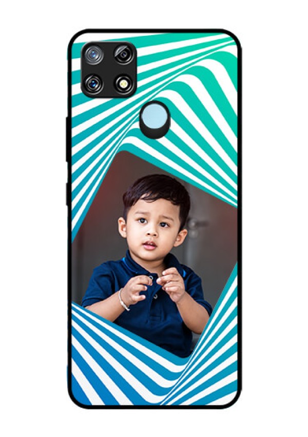 Narzo 30A Personalized Glass Phone Case  - Abstract Spiral Design