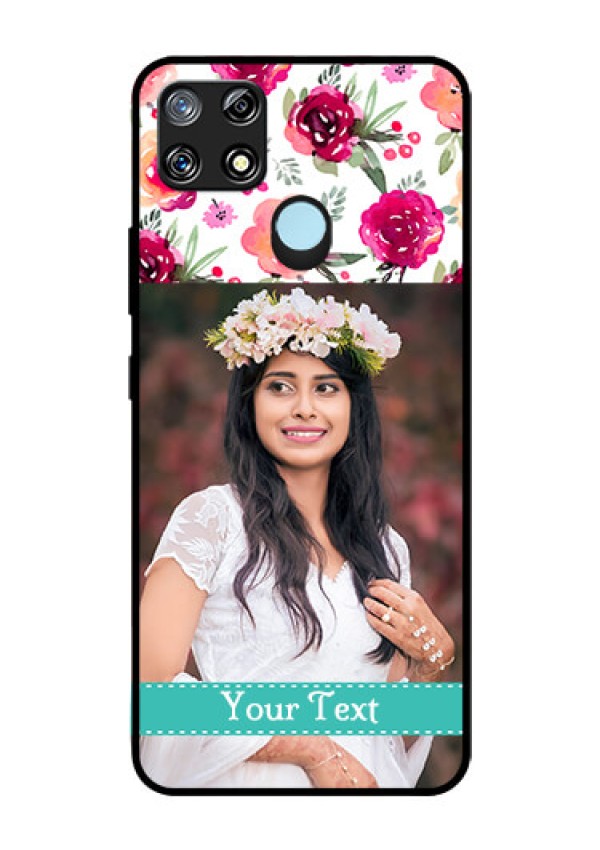 Narzo 30A Custom Glass Phone Case  - Watercolor Floral Design