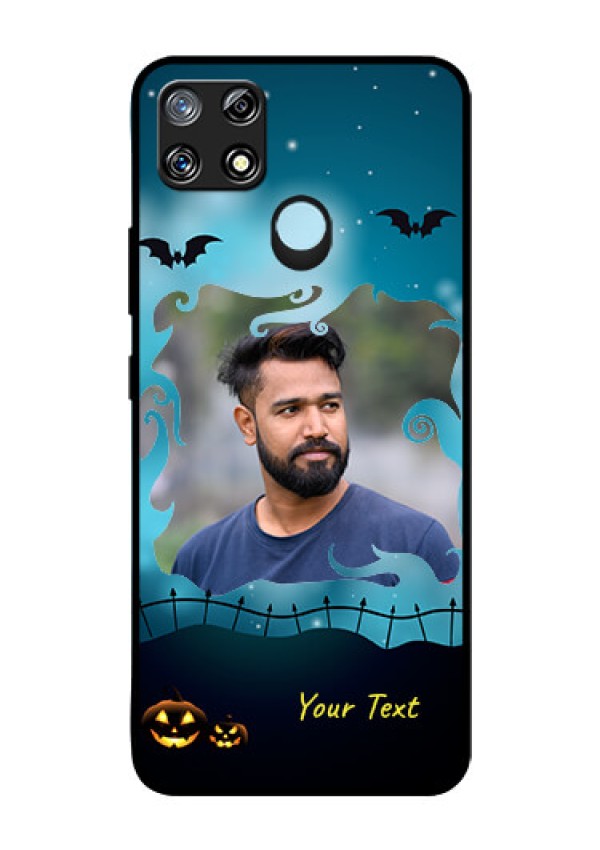 Narzo 30A Custom Glass Phone Case  - Halloween frame design