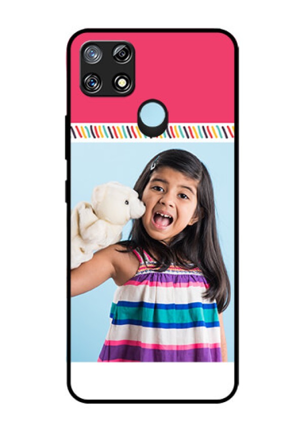 Narzo 30A Personalized Glass Phone Case  - Line art design
