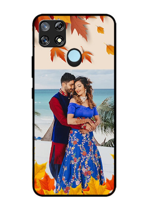 Narzo 30A Photo Printing on Glass Case  - Autumn Maple Leaves Design