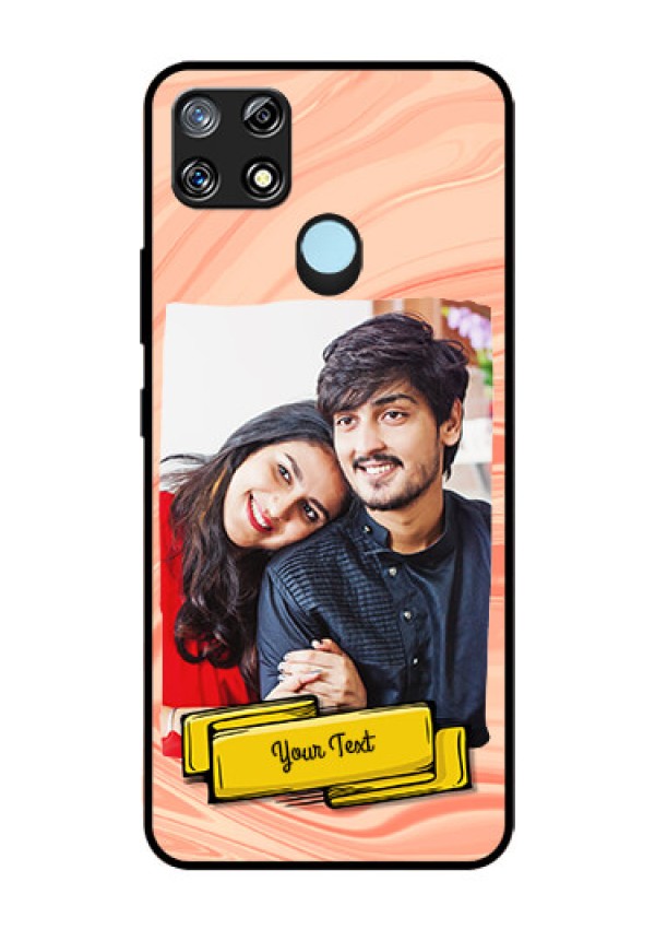 Narzo 30A Personalized Glass Phone Case  - Marble Texture Design