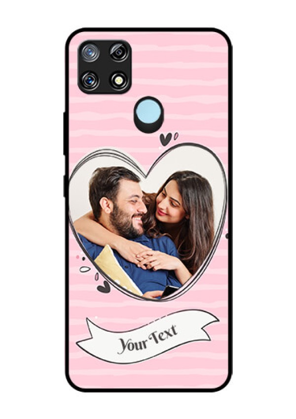 Narzo 30A Custom Glass Phone Case  - Vintage Heart Design