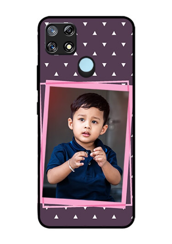 Narzo 30A Custom Glass Mobile Case  - Triangle Pattern Dotted Design