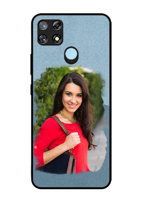 Narzo 30A Custom Glass Mobile Case  - Grunge Line Art Design