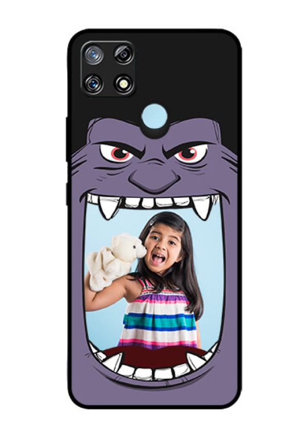 Narzo 30A Custom Glass Phone Case  - Angry Monster Design