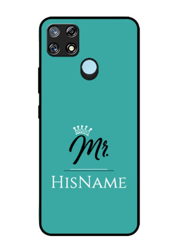 Narzo 30A Custom Glass Phone Case Mr with Name