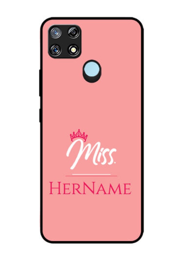 Narzo 30A Custom Glass Phone Case Mrs with Name