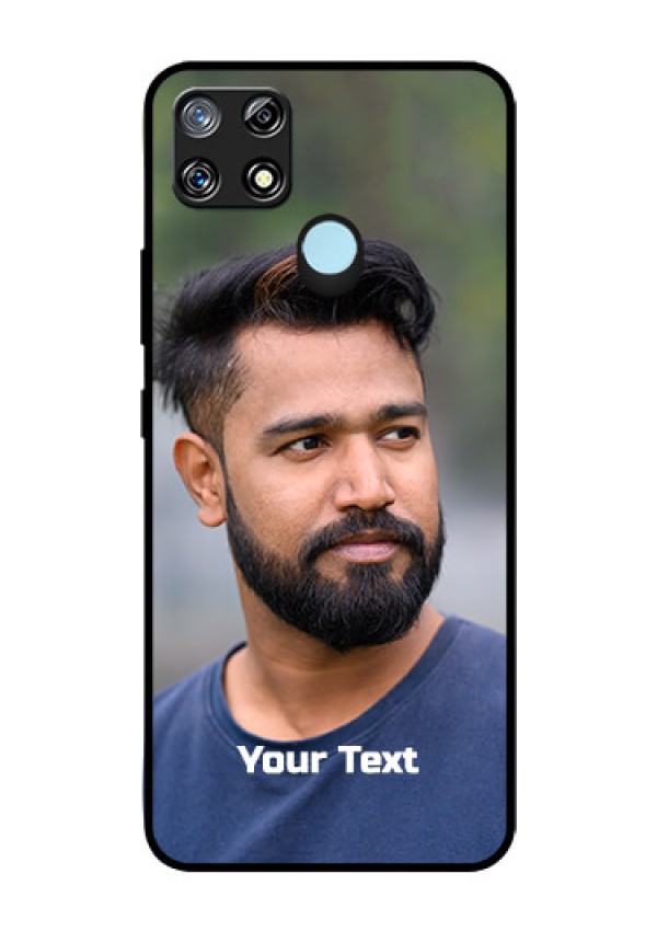 Narzo 30A Glass Mobile Cover: Photo with Text