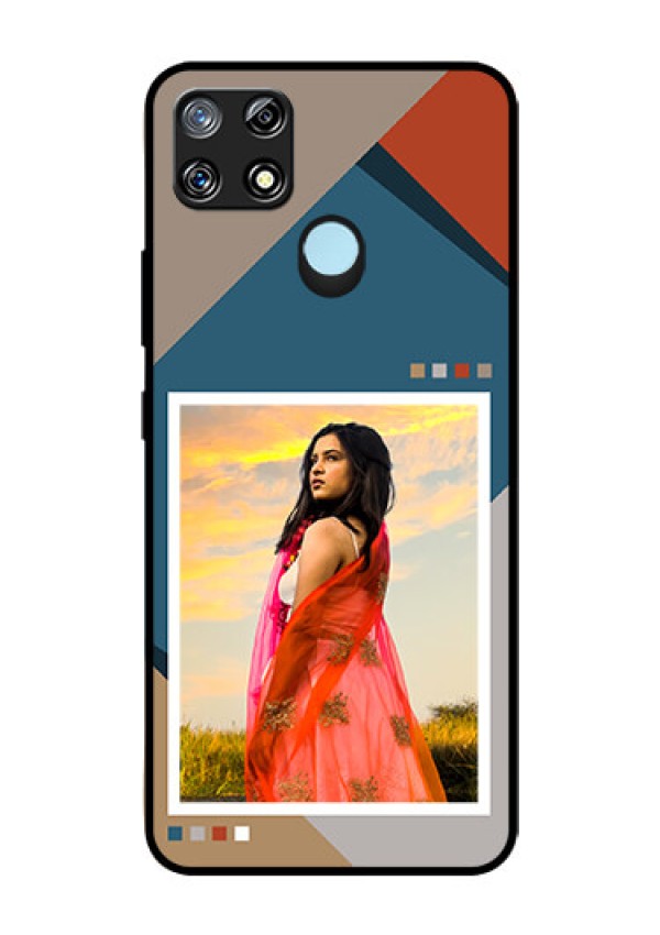 Narzo 30A Personalized Glass Phone Case - Retro color pallet Design