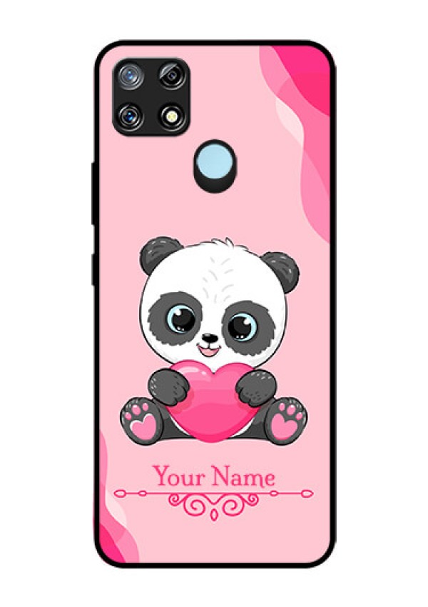 Narzo 30A Custom Glass Mobile Case - Cute Panda Design