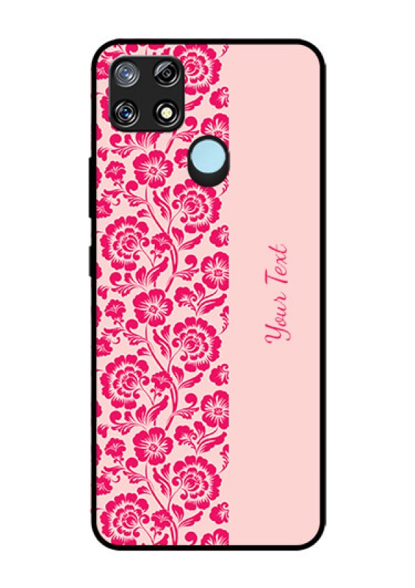 Narzo 30A Custom Glass Phone Case - Attractive Floral Pattern Design
