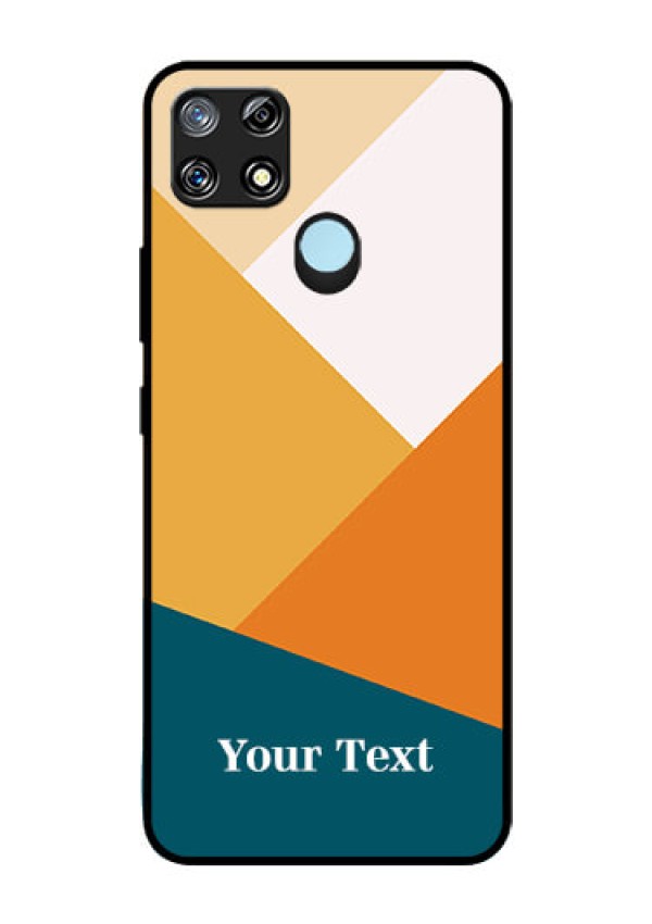 Narzo 30A Personalized Glass Phone Case - Stacked Multi-colour Design