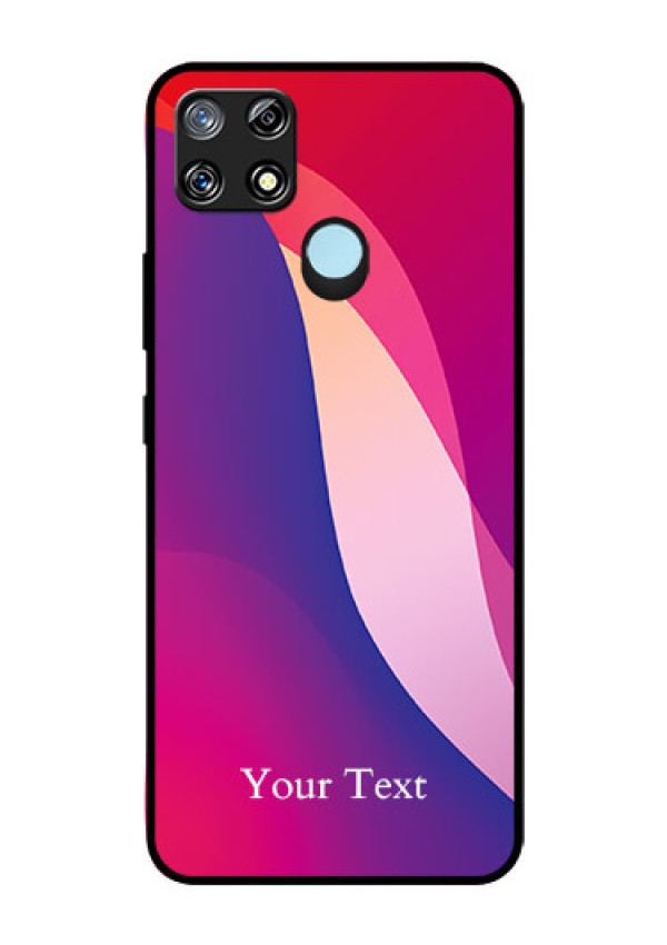 Narzo 30A Personalized Glass Phone Case - Digital abstract Overlap Design