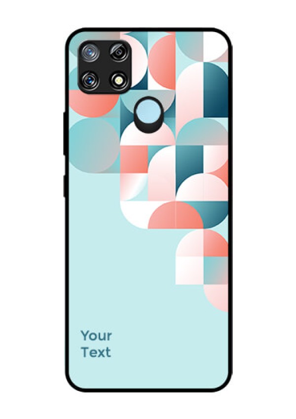 Narzo 30A Custom Glass Phone Case - Stylish Semi-circle Pattern Design