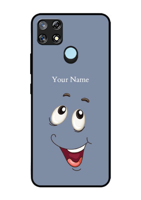 Narzo 30A Photo Printing on Glass Case - Laughing Cartoon Face Design