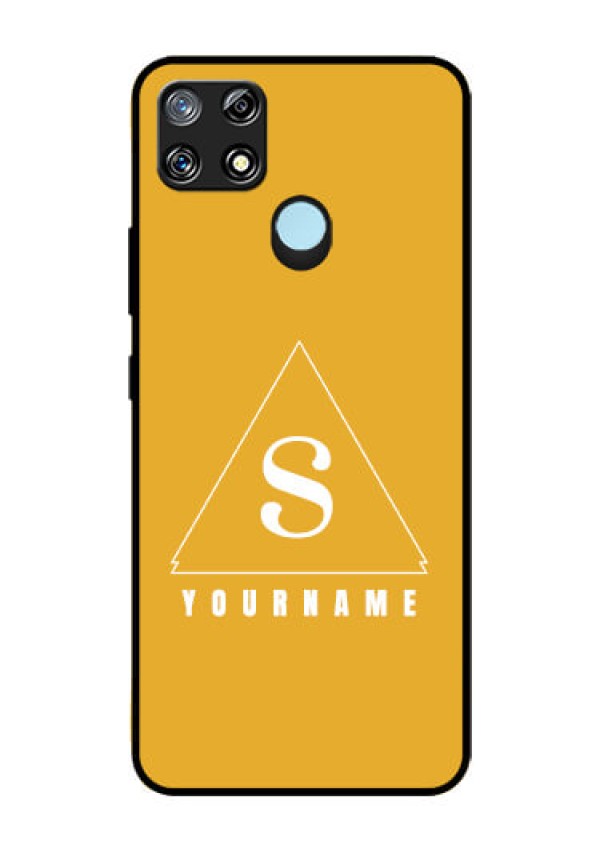 Narzo 30A Personalized Glass Phone Case - simple triangle Design