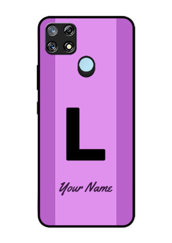 Narzo 30A Custom Glass Phone Case - Tricolor custom text Design