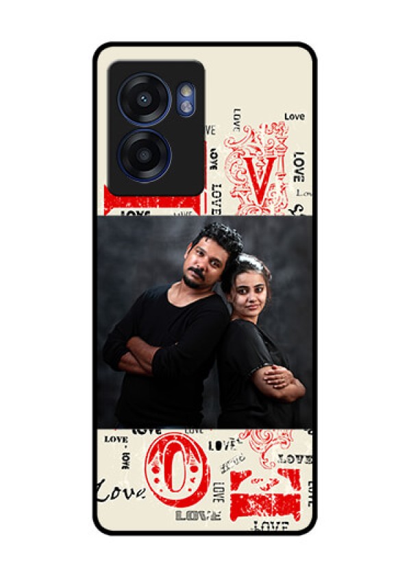Realme Narzo 50 5G Photo Printing on Glass Case - Trendy Love Design Case