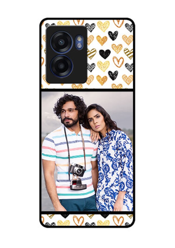 Realme Narzo 50 5G Photo Printing on Glass Case - Love Symbol Design