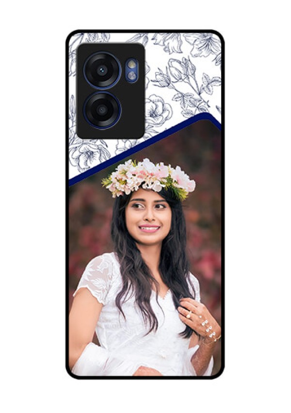 Realme Narzo 50 5G Personalized Glass Phone Case - Premium Floral Design