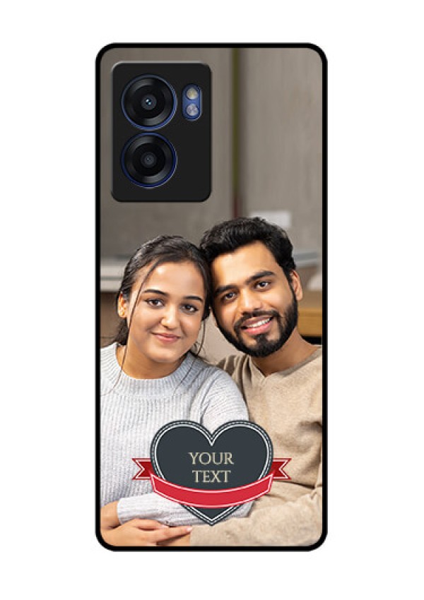 Realme Narzo 50 5G Custom Glass Phone Case - Just Married Couple Design